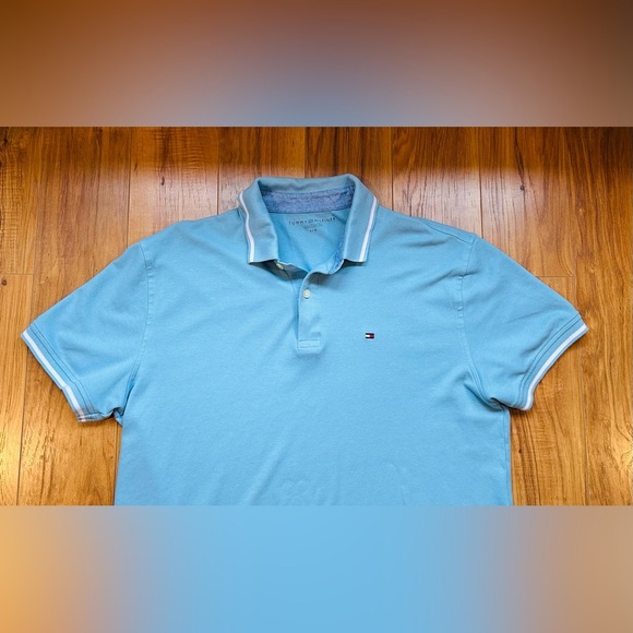 Tommy Hilfiger Light Blue Men’s Polo 👕Large - Picture 4 of 12
